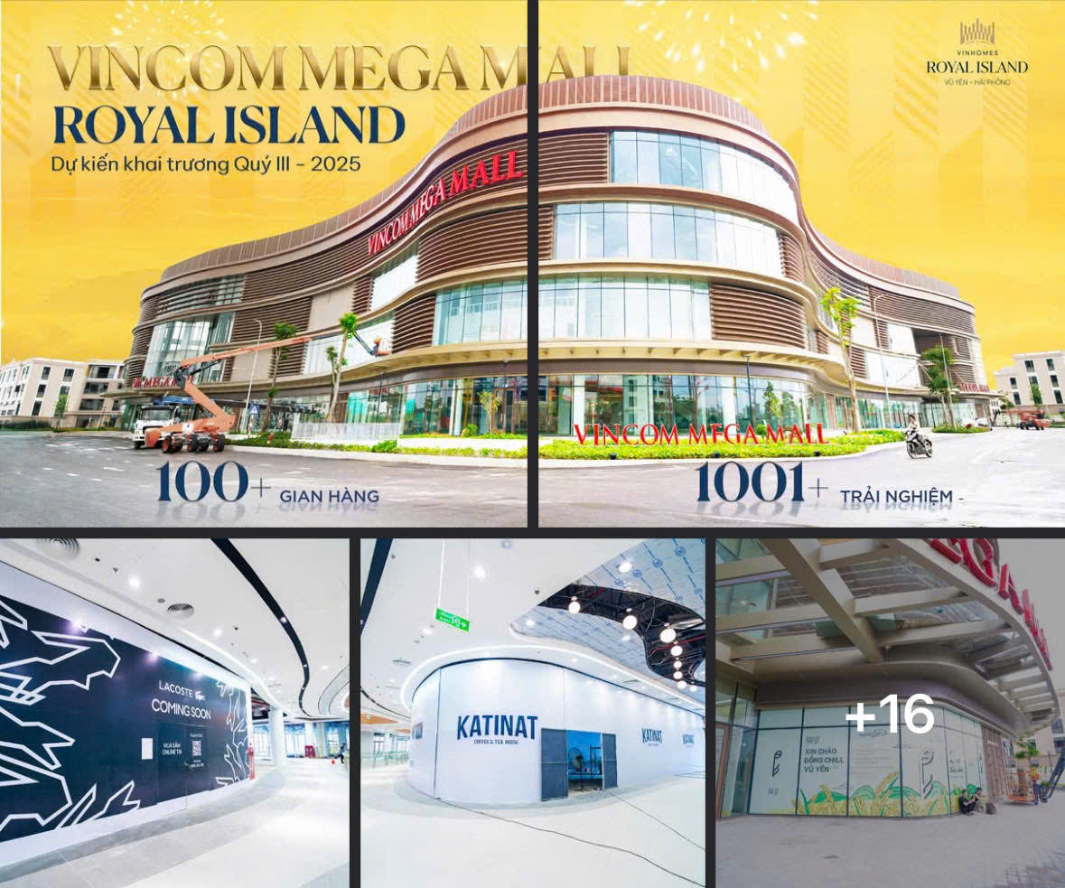 Vincom Mega Mall Vinhomes Vũ Yên - Royal Island sắp khai trương Quý III