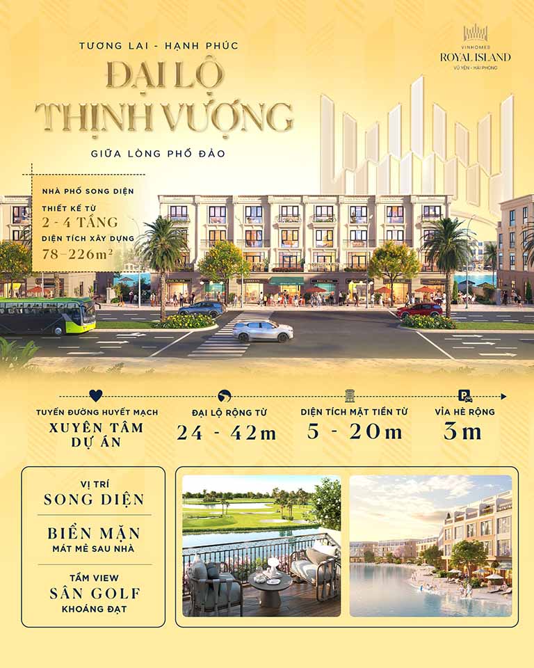 Vinhomes Vũ Yên Royal Island | Khám phá “mỏ vàng” nhà phố Song Diện Vinhomes Vũ Yên Royal Island | Khám phá “mỏ vàng” nhà phố Song Diện