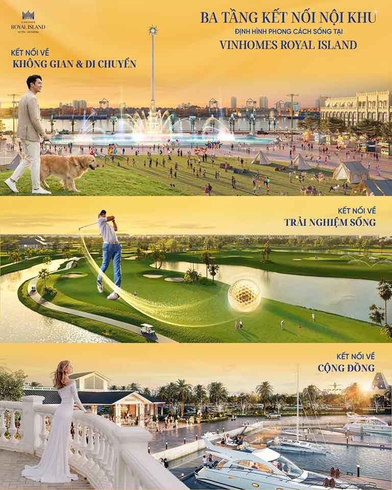 Ba tầng kết nối nội khu - Định hình phong cách sống Vinhomes Vũ Yên Royal Island Ba tầng kết nối nội khu - Định hình phong cách sống Vinhomes Vũ Yên Royal Island
