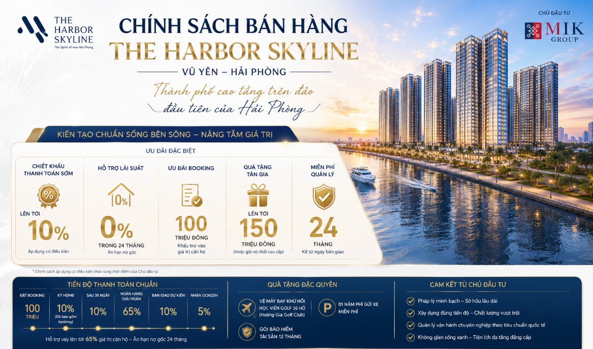 Chính sách bán hàng The Harbor Skyline Vũ Yên