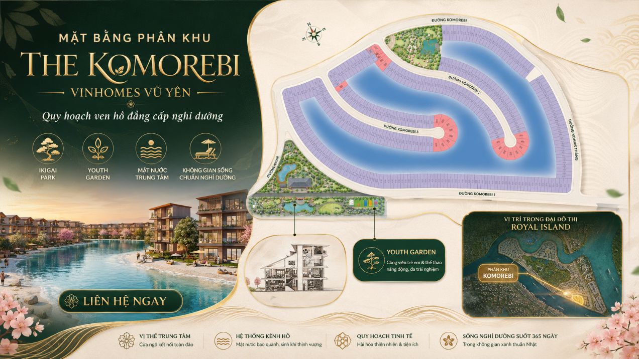 Mặt Bằng The Komorebi Vinhomes Vũ Yên: Phân tích chi tiết