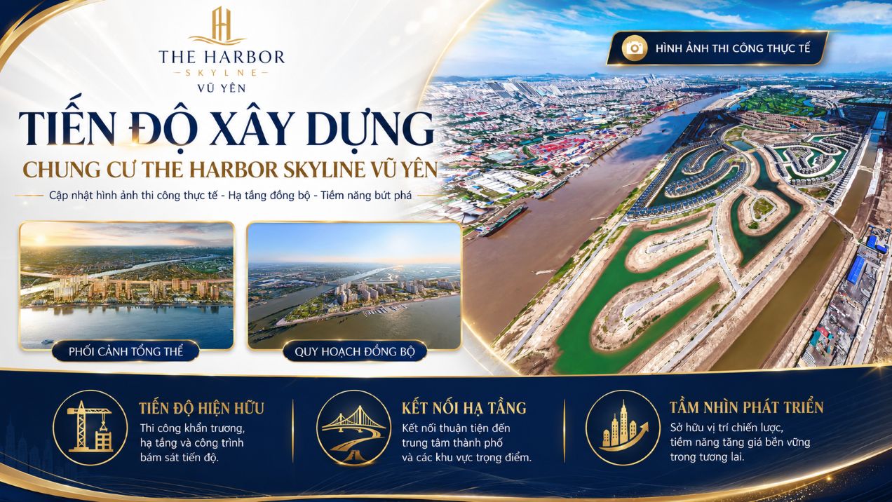 Tiến độ xây dựng chung cư The Harbor Skyline Vũ Yên